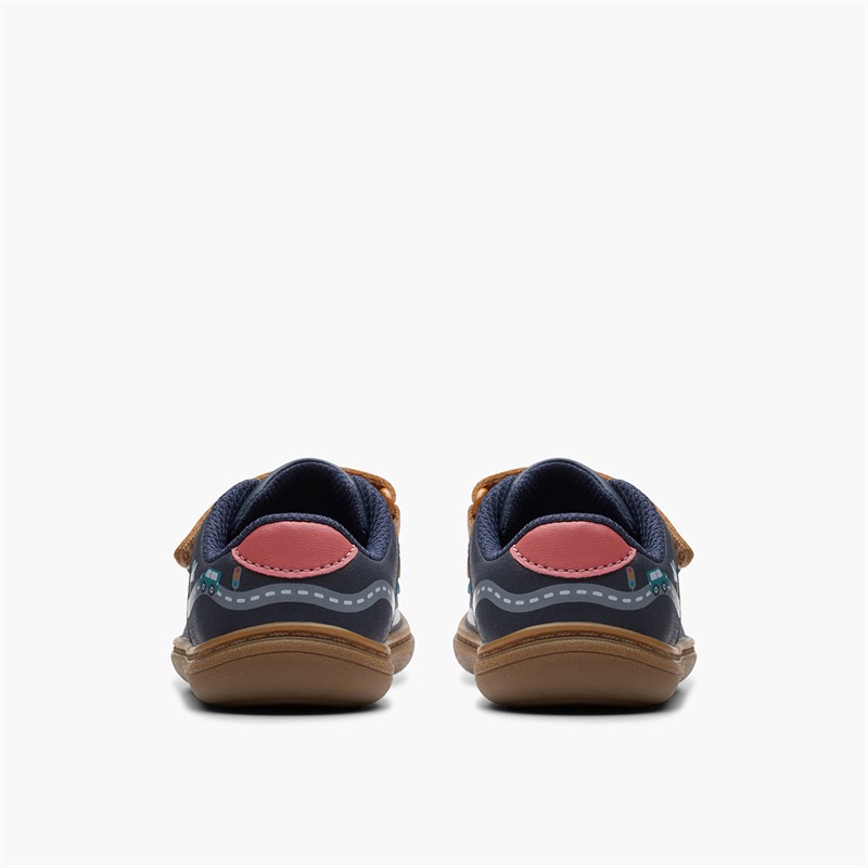 Clarks Infant Boys Flash Truck G-Fit Shoes Navy