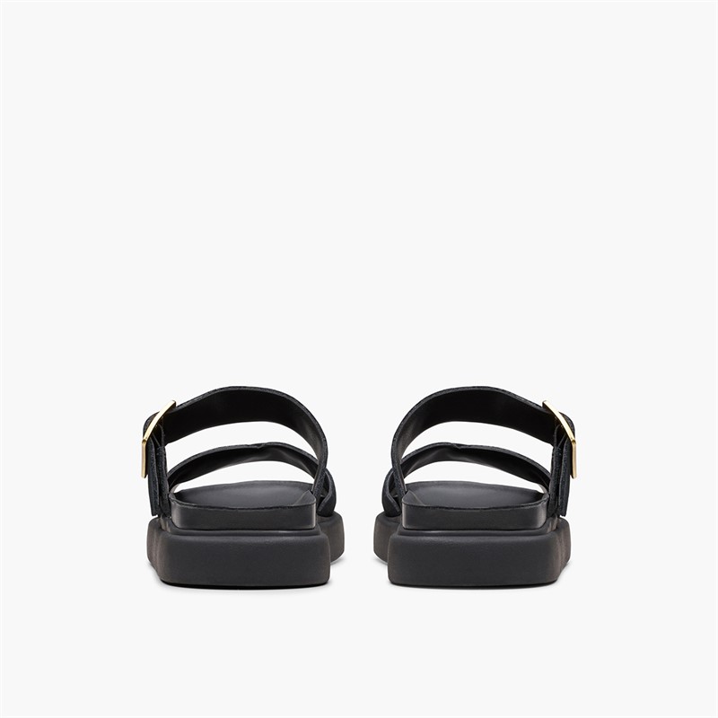 Clarks Womens Aristella D-Fit Sliders Black