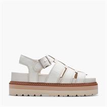Clarks Womens Orianna Twist D-Fit Sandals Off White