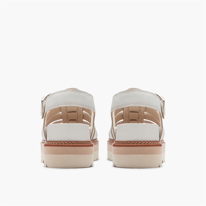 Clarks Womens Orianna Twist D-Fit Sandals Off White