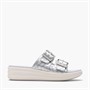 Clarks Womens Drift Buckle D-Fit Sandals Silver
