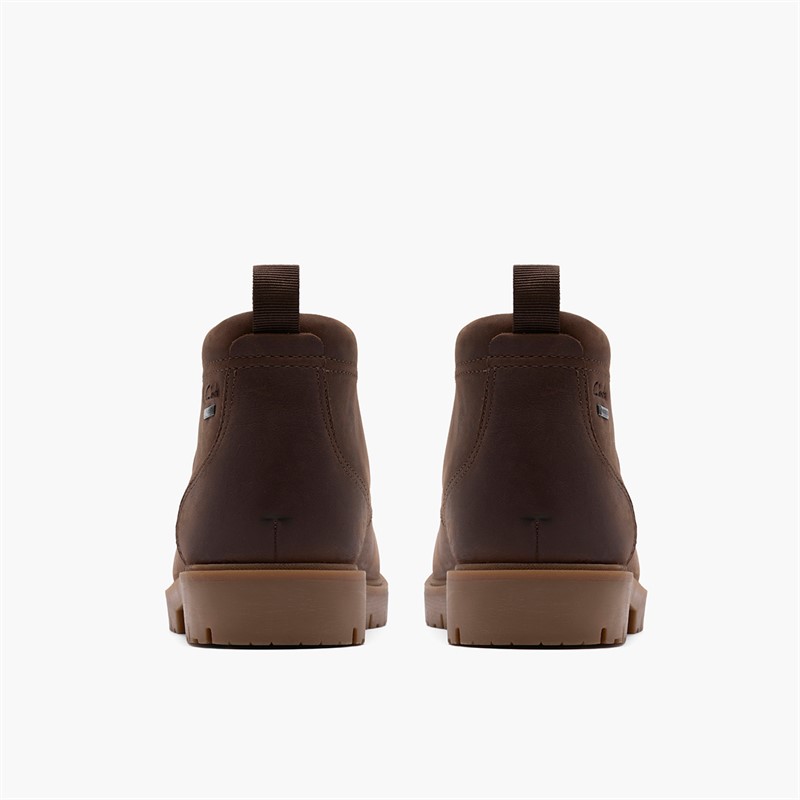 Clarks Mens Berhill Mid GTX G-Fit Boots Tan