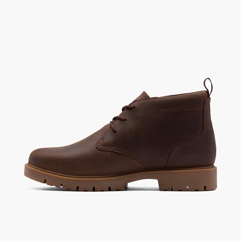 Clarks Mens Berhill Mid GTX G-Fit Boots Tan