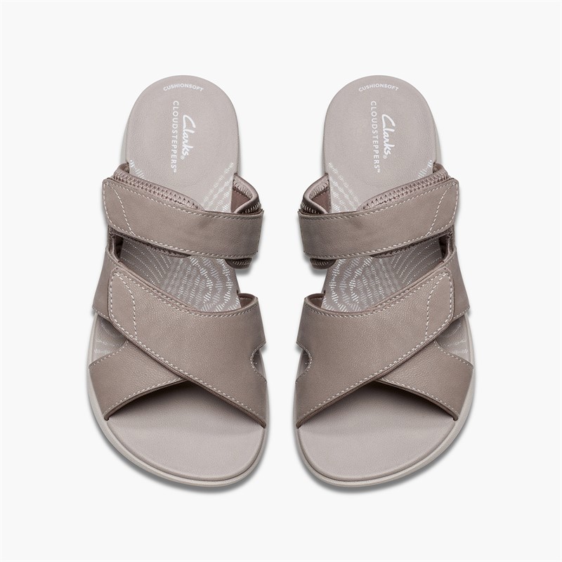 Clarks Womens Mira Ease D-Fit Sandals Stone