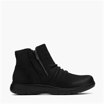 Clarks Womens Certina Ruby E-Fit Side Zip Boots Black