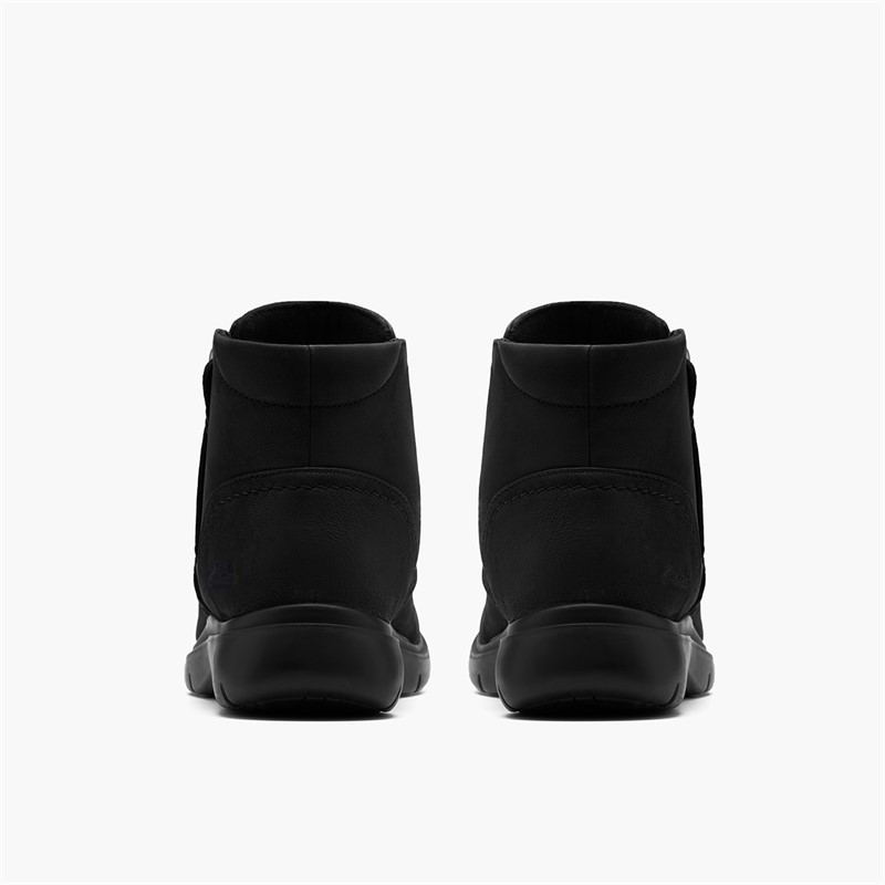 Clarks Womens Certina Ruby E-Fit Side Zip Boots Black