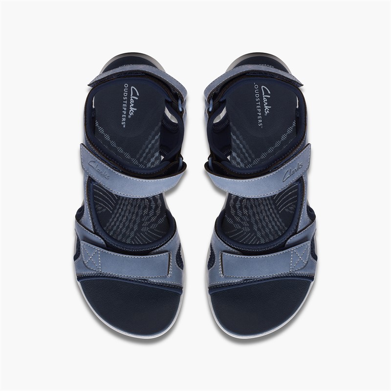 Clarks Womens Mira Bay D-Fit Sandals Denim Blue
