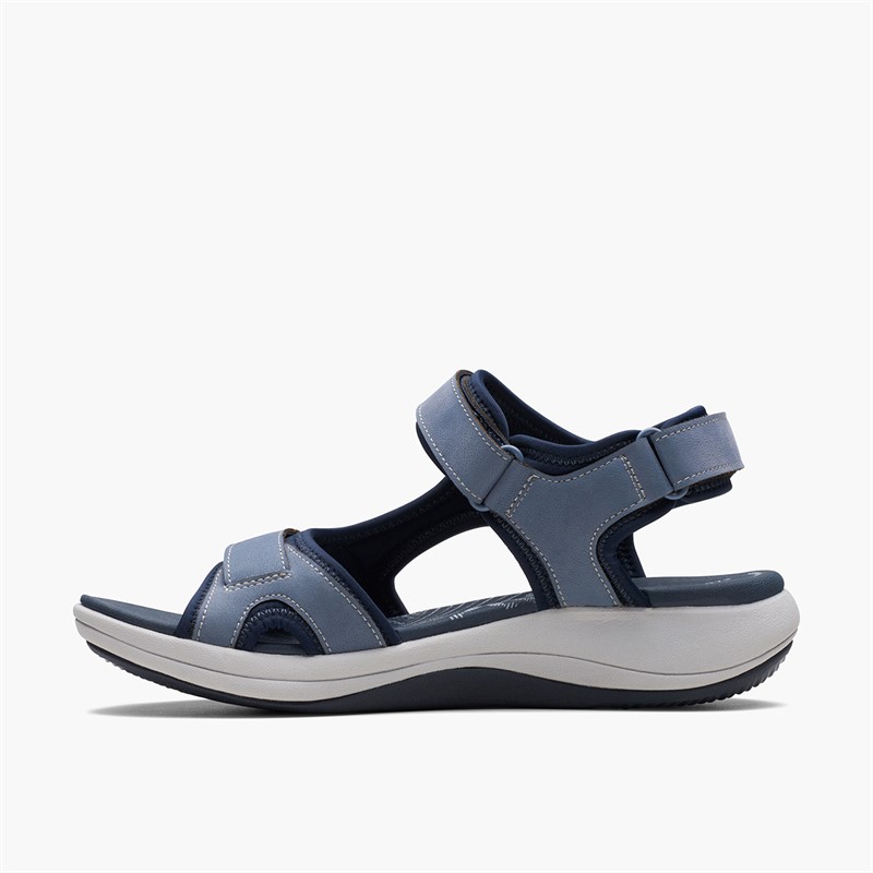 Clarks Womens Mira Bay D-Fit Sandals Denim Blue