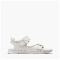Clarks Kids Baha F-Fit Beach Sandals White