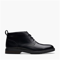 Clarks Mens Aldwin G-Fit Chukka Boots Black
