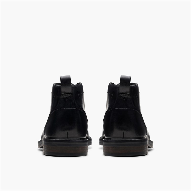 Clarks Mens Aldwin G-Fit Chukka Boots Black