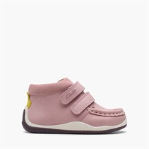 Clarks Infant Girls Noodle Play F-Fit Boots Dusty Pink