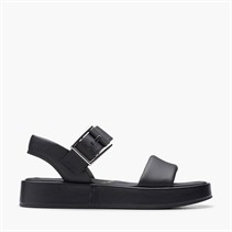 Clarks Womens Alda D-Fit Strap Sandals Black