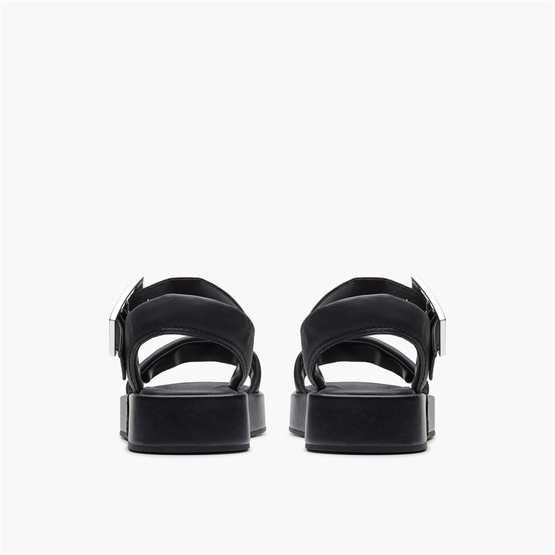 Clarks Womens Alda D-Fit Strap Sandals Black