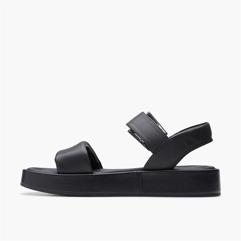 Clarks Womens Alda D-Fit Strap Sandals Black
