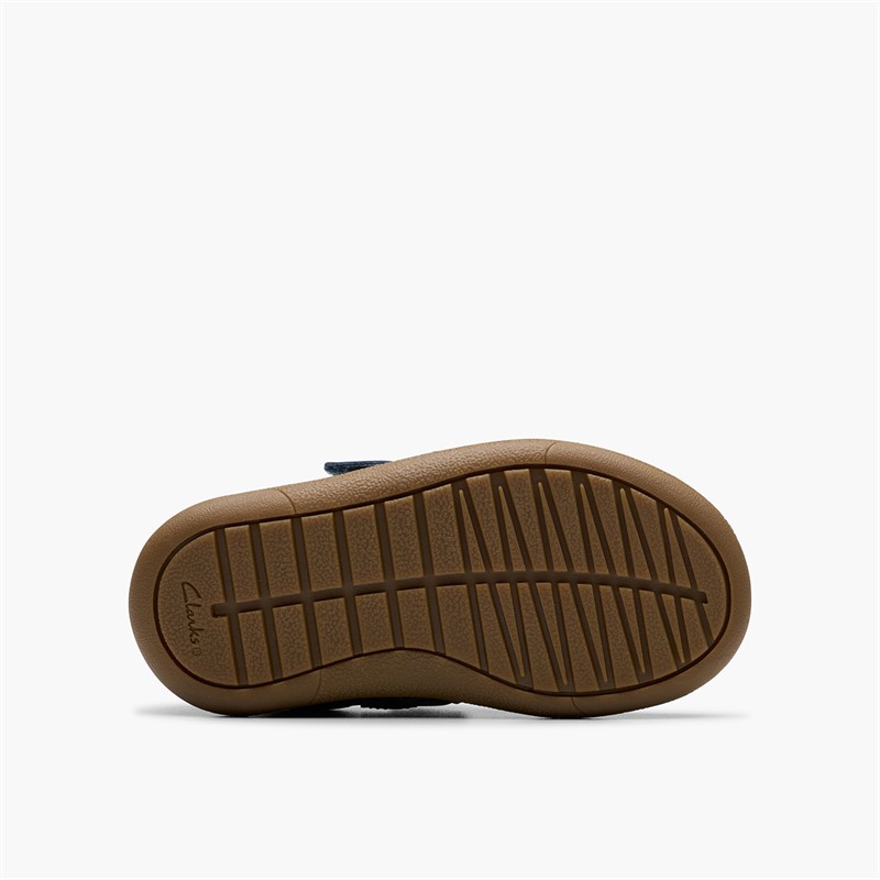 Clarks Infant Girls Flash Grow G-Fit T-Bar Shoes Blue