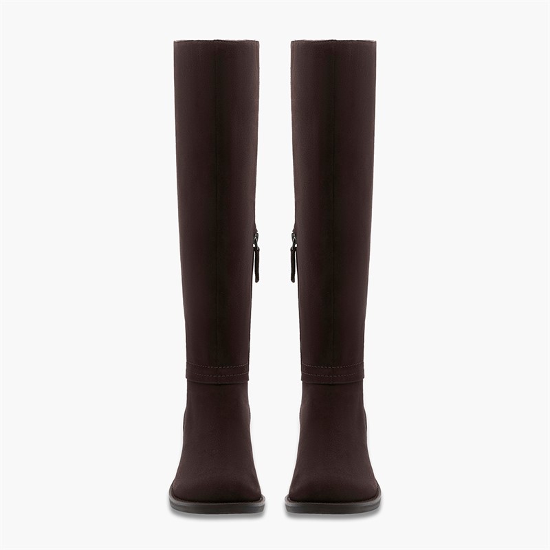 Clarks Womens Chamberly D-Fit Hi Boots Dark Brown
