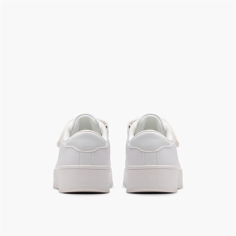 Clarks Kids Barley Step G-Fit Trainers White