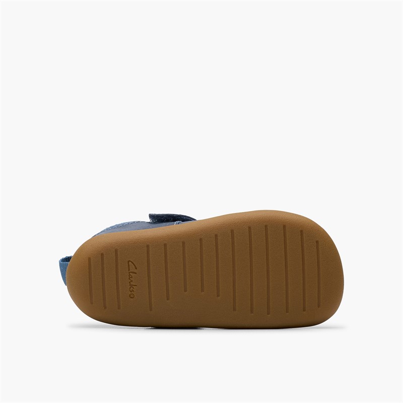 Clarks Infant Girls Roamer Berry F-Fit T-Bar Shoes Blue