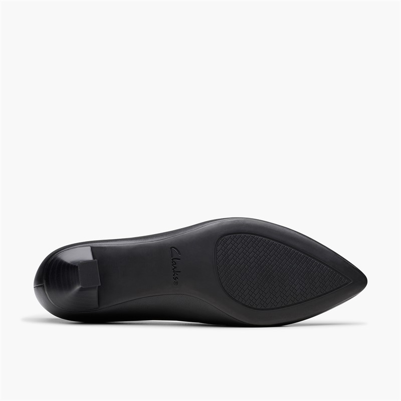 Clarks Womens Kepley Vine E-Fit Heeled Shoes Black