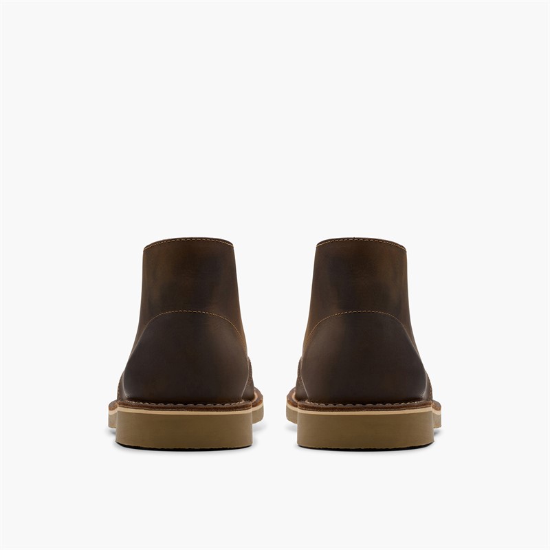 Clarks Mens Shepton G-Fit Chukka Boots Beeswax