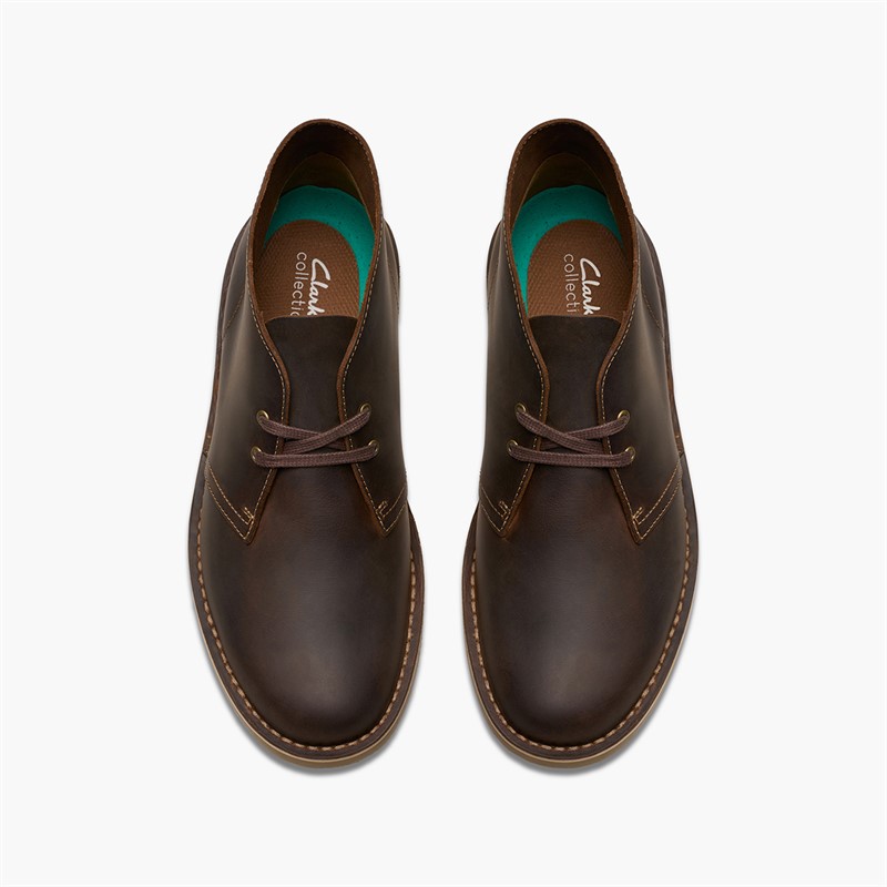 Clarks Mens Shepton G-Fit Chukka Boots Beeswax