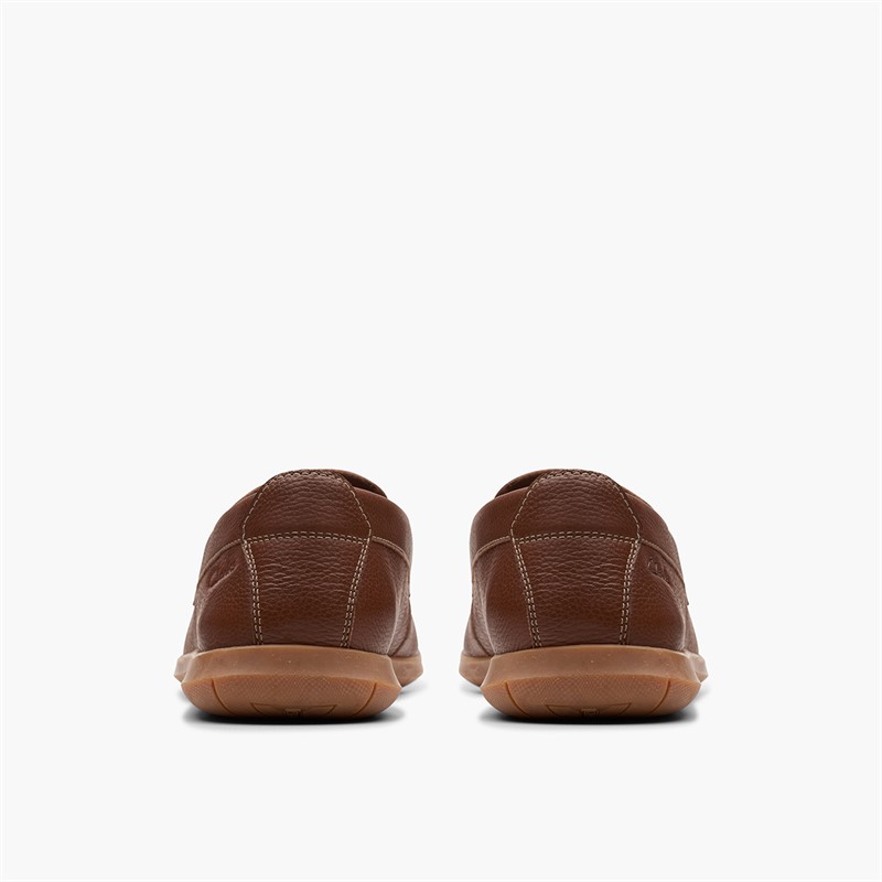 Clarks Mens Flexway Step G-Fit Loafers Light Brown