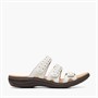 Clarks Womens Laurieann Cove D-Fit Sandals White