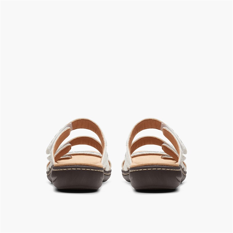 Clarks Womens Laurieann Cove D-Fit Sandals White