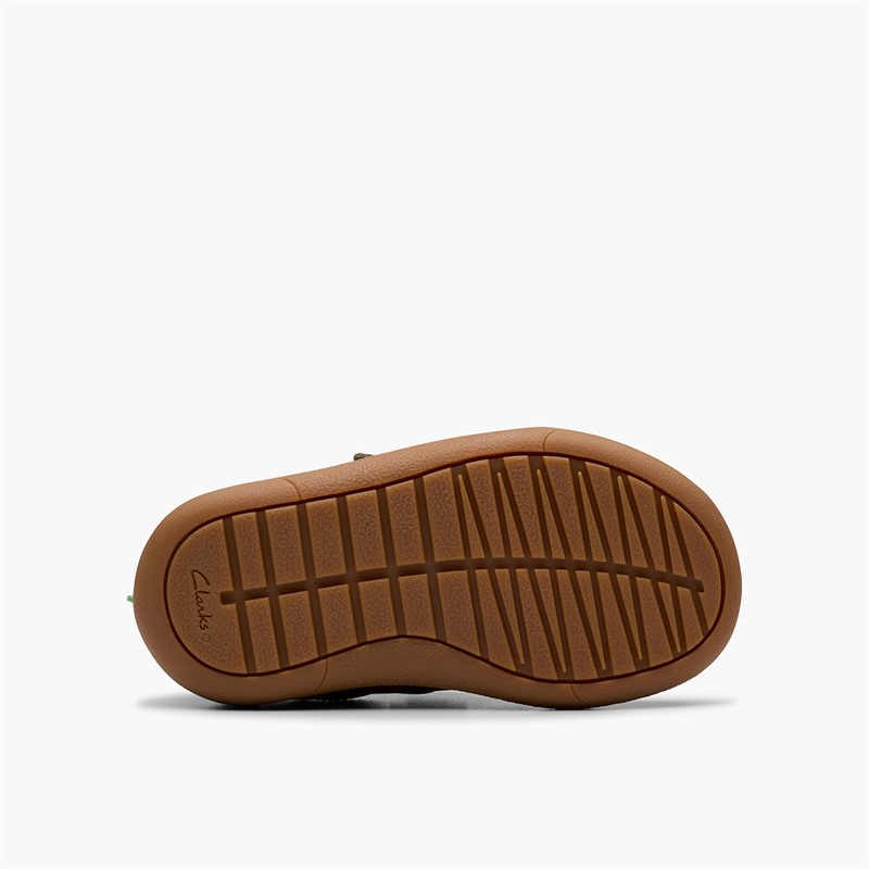 Clarks Infant Boys Rdflash Snap G-Fit Trainers Khaki