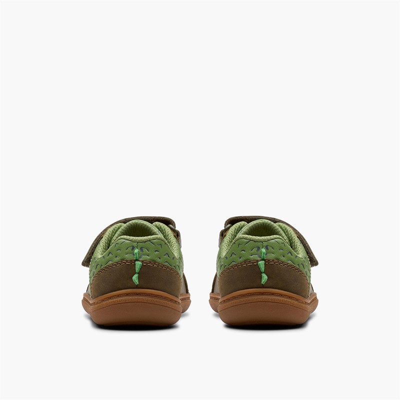 Clarks Infant Boys Rdflash Snap G-Fit Trainers Khaki