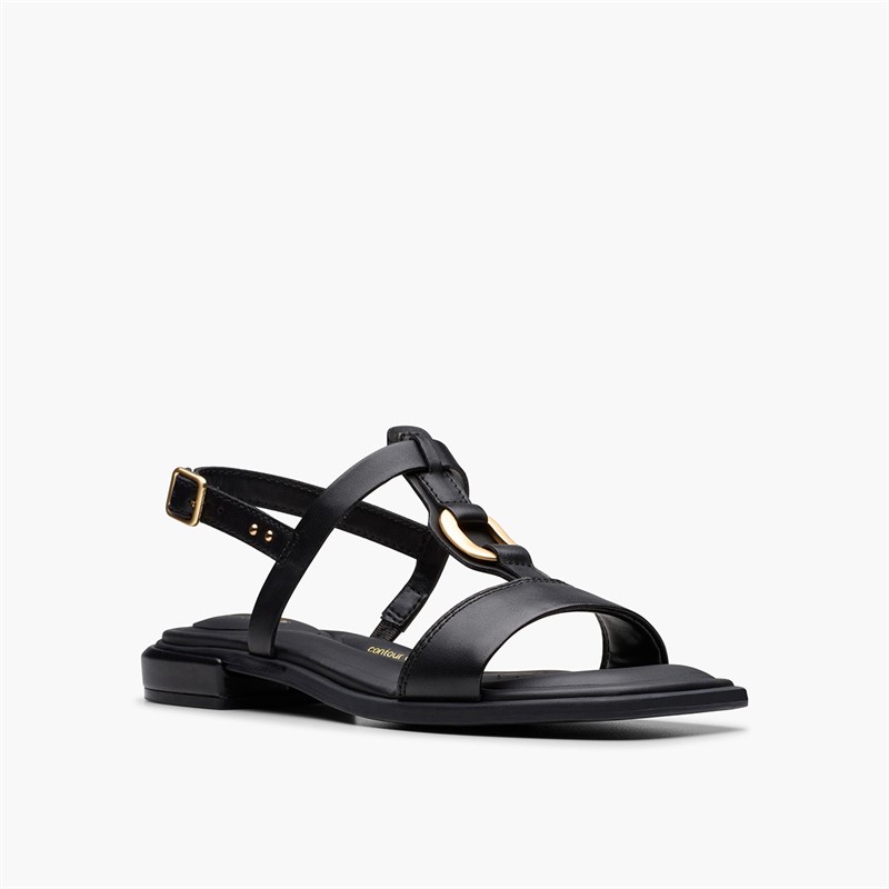 Clarks Womens Ariany D-Fit Sling Back Sandals Black
