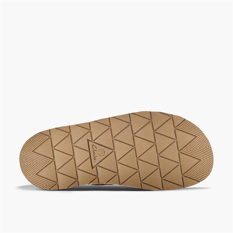 Clarks Mens Solsbury G-Fit Mules Brown