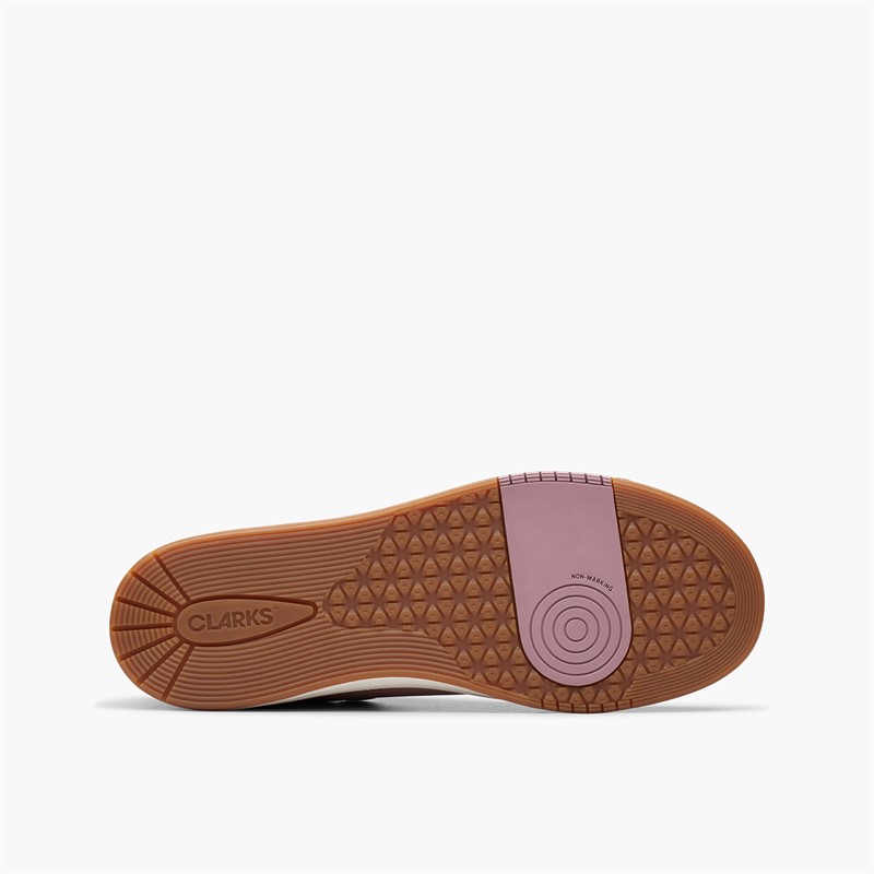 Clarks Girls Urban Solo F-Fit Trainers Dusty Pink