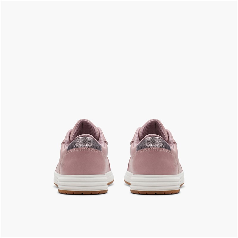 Clarks Girls Urban Solo F-Fit Trainers Dusty Pink