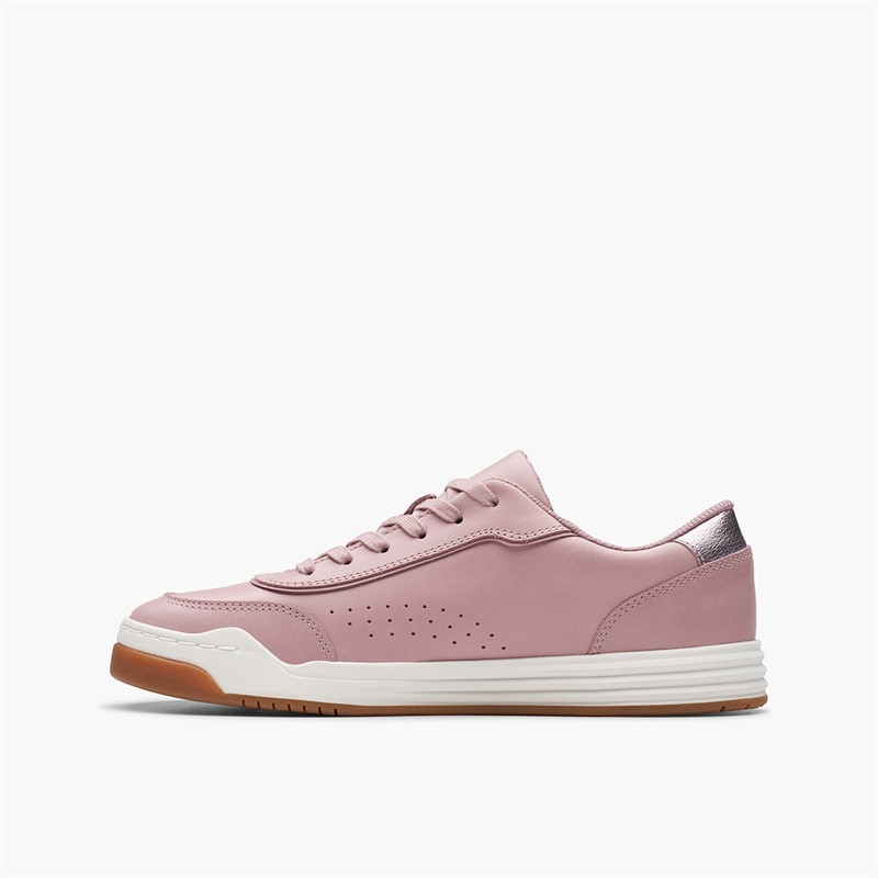 Clarks Girls Urban Solo F-Fit Trainers Dusty Pink