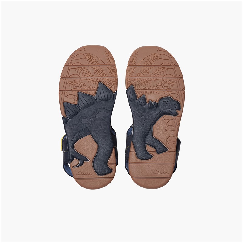 Clarks Boys Spiney Step G-Fit Sandals Navy