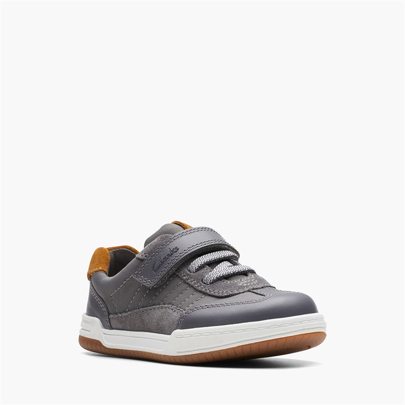 Clarks Infant Boys Fawn F-Fit Trainers Grey