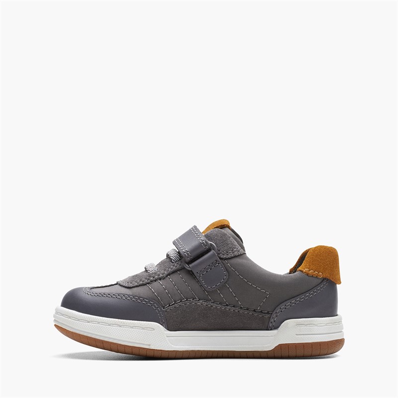 Clarks Infant Boys Fawn F-Fit Trainers Grey