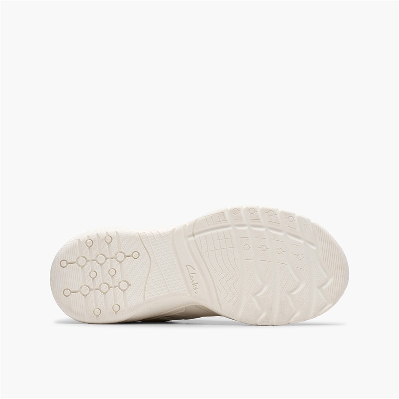 Clarks Kids Feather Pace F-Fit Trainers White