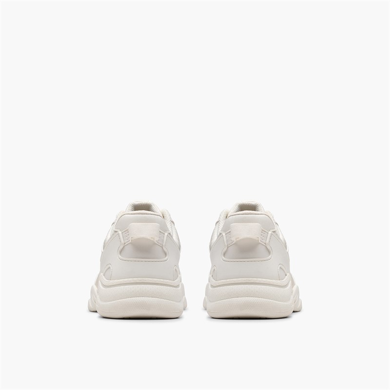 Clarks Kids Feather Pace F-Fit Trainers White