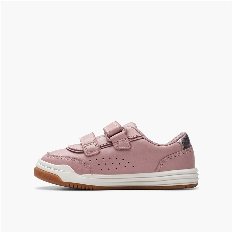 Clarks Infant Girls Urban Solo G-Fit Trainers Dusty Pink