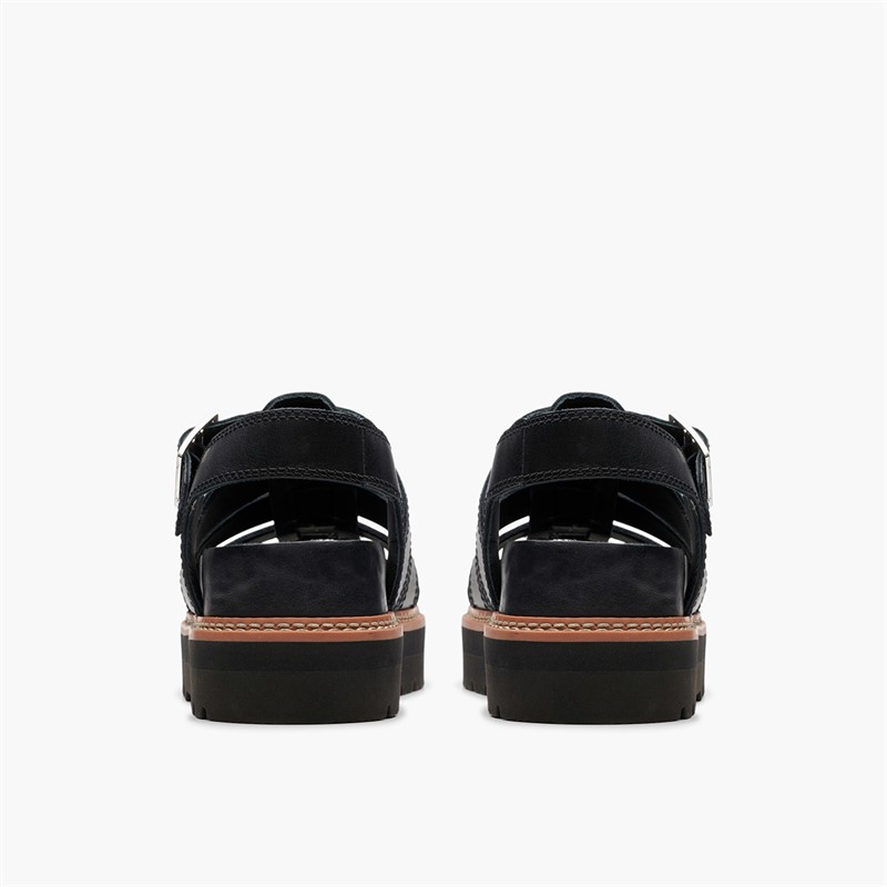 Clarks Womens Orianna Twist D-Fit Sandals Black