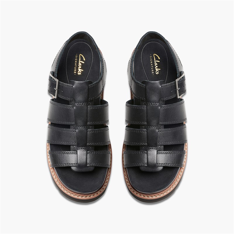 Clarks Womens Orianna Twist D-Fit Sandals Black