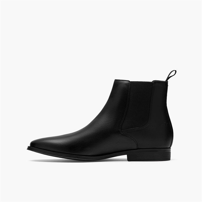 Clarks Mens Paulton Easy G-Fit Chelsea Boots Black