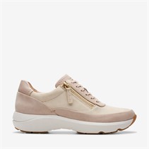 Clarks Herren Premium Damen Tivoli Seiten Reißverschluss Turnschuhe 1242 Sand Combi
