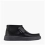 Clarks Mens Torview Moc Boots Black Leather