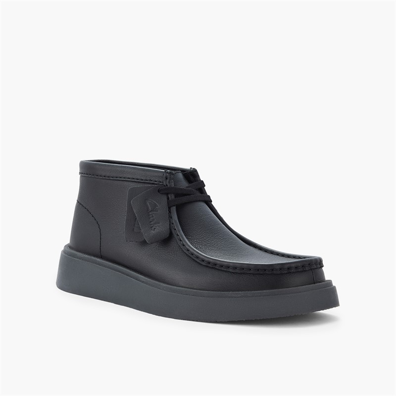Clarks Mens Torview Moc Boots Black Leather