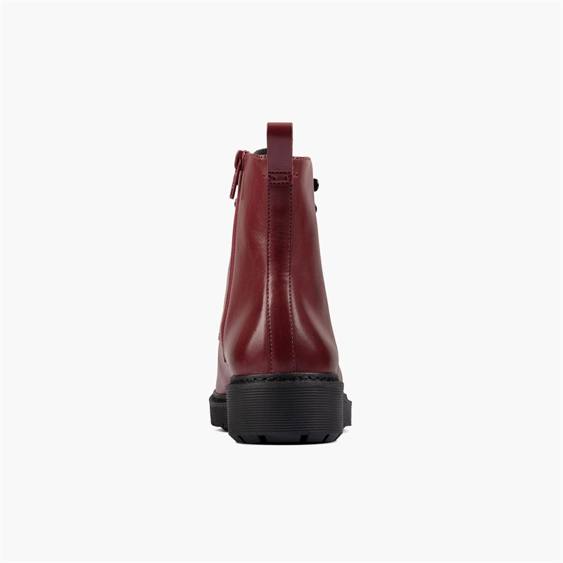 Clarks Womens Witcombe Hi 2 Boots Burgundy Leather