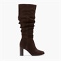 Clarks Womens Freva 85 Slouch Tall Boots Dark Brown Suede
